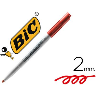 Rotulador Bic Velleda para Pizarra Blanca - Rojo Ponta Redeodnda Rotulador Bic Velleda para Pizarra Blanca - Rojo Ponta Redeodnda