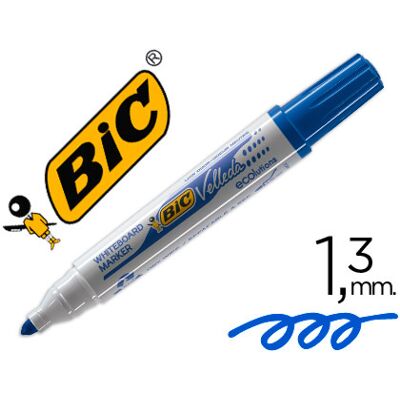Rotulador Bic Velleda para Pizarra Blanca Color Azul Punta Redonda 1,3 mm Rotulador Bic Velleda para Pizarra Blanca Color Azul Punta Redonda 1,3 mm