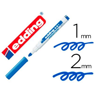 Edding Rotulador para Pizarra Blanca 661 Color Azul Punta Redonda 1-2 mm Recargable Edding Rotulador para Pizarra Blanca 661 Color Azul Punta Redonda 1-2 mm Recargable