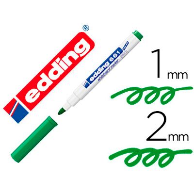 Edding Rotulador para Pizarra Blanca 661 Color Verde Punta Redonda 1-2 mm Recargable Edding Rotulador para Pizarra Blanca 661 Color Verde Punta Redonda 1-2 mm Recargable