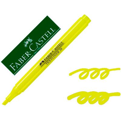 FABER-CASTELL Marcador Faber Fluorescente Textliner 38 Amarillo FABER-CASTELL Marcador Faber Fluorescente Textliner 38 Amarillo