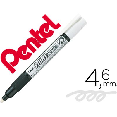 Pentel Rotulador MMP20 Pintura Cristal y Plastico Blanco Pentel Rotulador MMP20 Pintura Cristal y Plastico Blanco