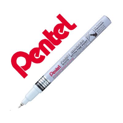 Pentel Marcador Permanente Mfp10-W Blanco para Pinturas Decorativas Punta Extra Fina Pentel Marcador Permanente Mfp10-W Blanco para Pinturas Decorativas Punta Extra Fina