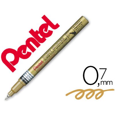 Rotulador Permanente Pentel Mfp10-X Dorado para Pinturas Decorativas. Punta extrafina Rotulador Permanente Pentel Mfp10-X Dorado para Pinturas Decorativas. Punta extrafina