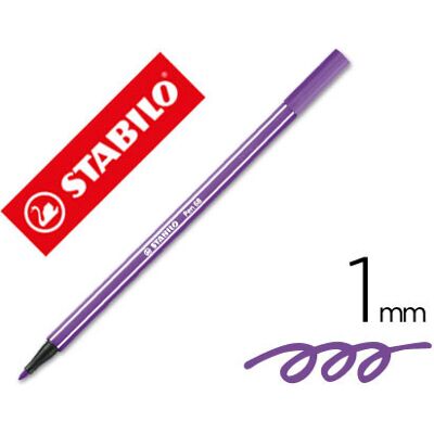 Marcador Stabilo Pen 68 Violeta - 1mm - 10 unidades Marcador Stabilo Pen 68 Violeta - 1mm - 10 unidades