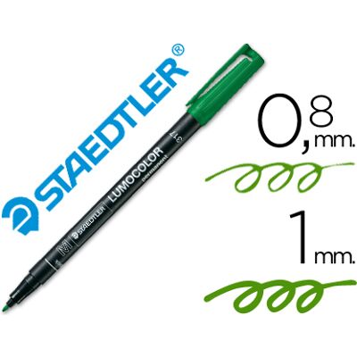 Staedtler Lumocolor Marcador de proyección trasera permanente 317-5 Punta 0.8-1mm Verde Staedtler Lumocolor Marcador de proyección trasera permanente 317-5 Punta 0.8-1mm Verde