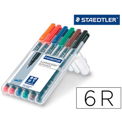 Staedtler Lumocolor Marcador Permanente de Proyección Trasera 317-5 Punta 0.8-1mm Verde (6 Uds) Staedtler Lumocolor Marcador Permanente de Proyección Trasera 317-5 Punta 0.8-1mm Verde (6 Uds)