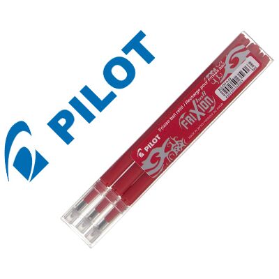 Recambio Bolígrafo Pilot Frixion Ball Clicker Rojo Caja de 3 Unidades Recambio Bolígrafo Pilot Frixion Ball Clicker Rojo Caja de 3 Unidades