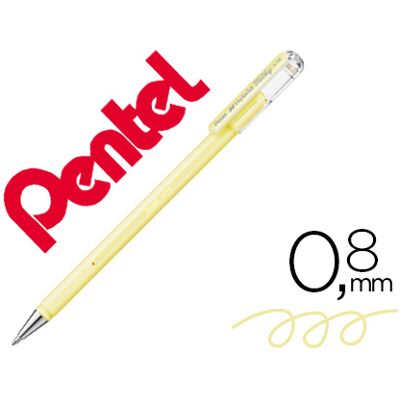 Roller Pentel K108 Amarillo Pastel 0.8 mm Roller Pentel K108 Amarillo Pastel 0.8 mm