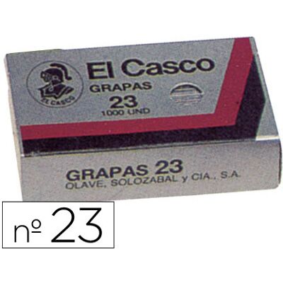 ELCASCO Grapas Galvanizadas El Casco, Caja 1000 - N. 23 ELCASCO Grapas Galvanizadas El Casco, Caja 1000 - N. 23