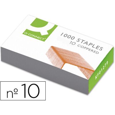 Grapas galvanizadas Q-Connect, Box1000. - Nº 10 Grapas galvanizadas Q-Connect, Box1000. - Nº 10