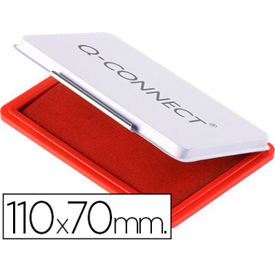 Almohadilla para Sello Q-Connect 110X70 mm Rojo Almohadilla para Sello Q-Connect 110X70 mm Rojo