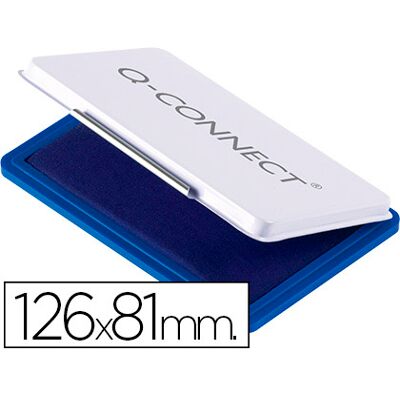 Cojín para Sello Q-Connect 126X81 mm Azul Cojín para Sello Q-Connect 126X81 mm Azul