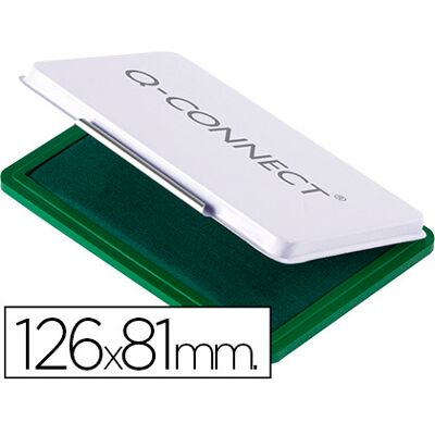 Almohadilla para sellos Q-Connect 126X81 mm Verde Almohadilla para sellos Q-Connect 126X81 mm Verde