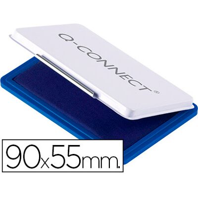 Cojín para Sello Q-Connect 90X55 mm Azul Cojín para Sello Q-Connect 90X55 mm Azul