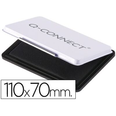 Cojín para Sello Q-Connect Nº2 Negro 110X70mm Cojín para Sello Q-Connect Nº2 Negro 110X70mm