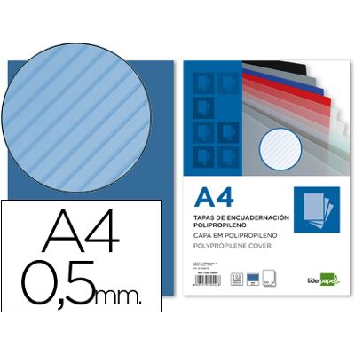 LIDERPAPEL Tapa Encuadernación Polipropileno Radiado Din A4 0.5mm (100 Uds) LIDERPAPEL Tapa Encuadernación Polipropileno Radiado Din A4 0.5mm (100 Uds)