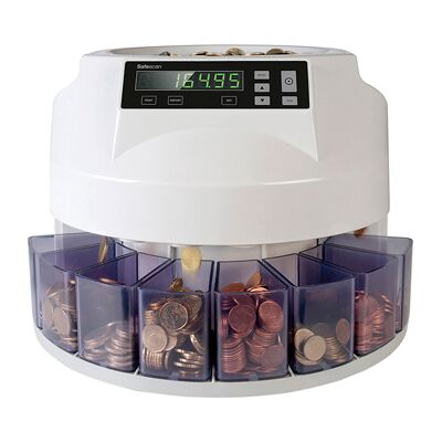 Contadora y Clasificadora de Monedas Velocidad 200 Monedas/min - Safescan 1250 EUR Contadora y Clasificadora de Monedas Velocidad 200 Monedas/min - Safescan 1250 EUR