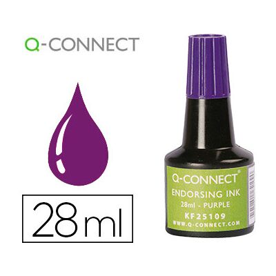 Q-Connect Cushion Ink Violeta Botella de 28 ml Q-Connect Cushion Ink Violeta Botella de 28 ml