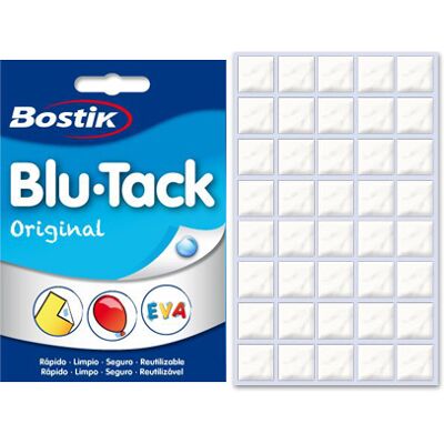 Masilla adhesiva Bostik Blu-Tack, Paramultip. Aplicaciones. Masilla adhesiva Bostik Blu-Tack, Paramultip. Aplicaciones.