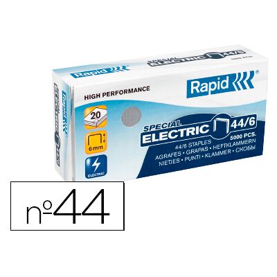 RAPID Grapas Rápidas Nº 44/6 Caja de 5000 Unidades Galvanizadas RAPID Grapas Rápidas Nº 44/6 Caja de 5000 Unidades Galvanizadas