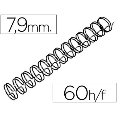 Cable Modelo Espiral Gbc Negro 3:1 7.9 mm N.5 c/ Capacidad para 60 Hojas Cable Modelo Espiral Gbc Negro 3:1 7.9 mm N.5 c/ Capacidad para 60 Hojas