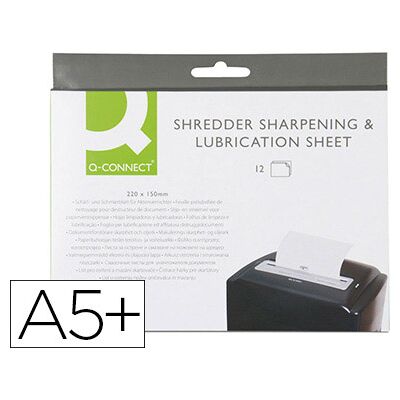 Hojas lubricantes y afiladores Q-Connect para trituradora Paquete de 12 hojas Hojas lubricantes y afiladores Q-Connect para trituradora Paquete de 12 hojas