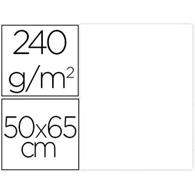 LIDERPAPEL Cartulina 50X65 cm 240G/M2 Blanco Pack de 25 hojas LIDERPAPEL Cartulina 50X65 cm 240G/M2 Blanco Pack de 25 hojas
