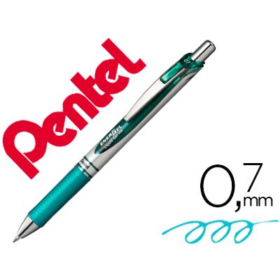 Roller Pentel Bl77 0.7 mm Energel Retráctil Azul Turquesa Roller Pentel Bl77 0.7 mm Energel Retráctil Azul Turquesa