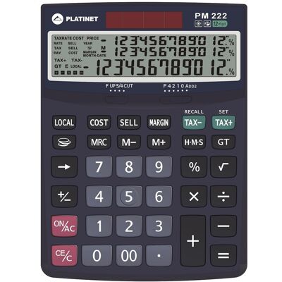 Calculadora de Escritorio 12 Dígitos / 3 Líneas - PLATINET Calculadora de Escritorio 12 Dígitos / 3 Líneas - PLATINET