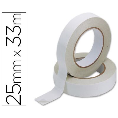 Cinta adhesiva doble cara Q-Connect - 25mm x 33m - Pack de 6 Cinta adhesiva doble cara Q-Connect - 25mm x 33m - Pack de 6