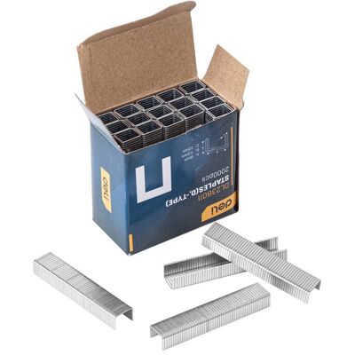 Pack 2000x Grapas Tipo D - DELI Pack 2000x Grapas Tipo D - DELI
