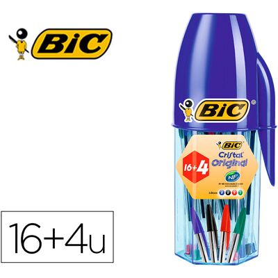 Paquete de 20 Bolígrafos BIC Cristal Mega (Colores Surtidos) Paquete de 20 Bolígrafos BIC Cristal Mega (Colores Surtidos)
