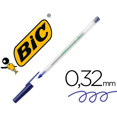 Bolígrafo Bic Ecolutions Round Stic Azul - BIC Bolígrafo Bic Ecolutions Round Stic Azul - BIC