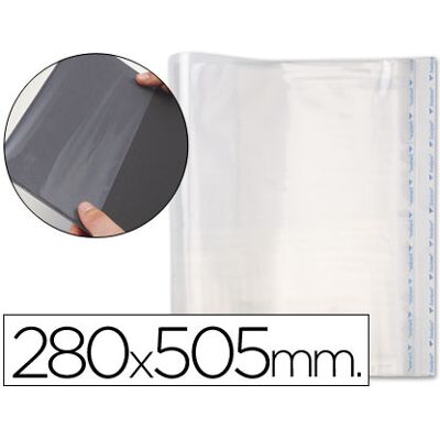 Bolsas Protectoras Para Encuadernación Adhesiva En Polipropileno Transparente 280X505Mm - SADIPAL Bolsas Protectoras Para Encuadernación Adhesiva En Polipropileno Transparente 280X505Mm - SADIPAL