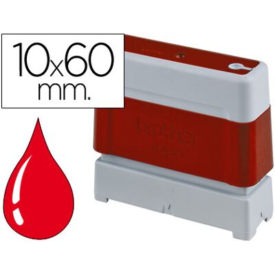 Sello Automático Brother 10 Mm X 60 Mm Rojo - BROTHER Sello Automático Brother 10 Mm X 60 Mm Rojo - BROTHER