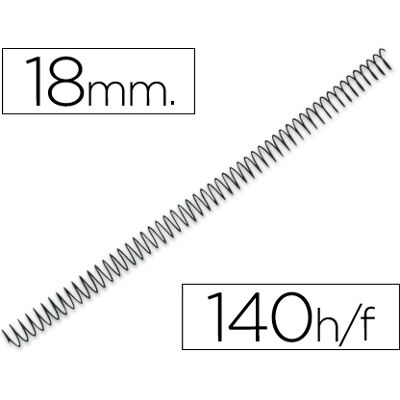Espiral Metálica Q-Connect 64 5:1 18mm 1.2mm (100 Uds) Espiral Metálica Q-Connect 64 5:1 18mm 1.2mm (100 Uds)