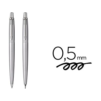 Juego de bolígrafo + portaminas Jotter Duo Steel Ct - PARKER Juego de bolígrafo + portaminas Jotter Duo Steel Ct - PARKER