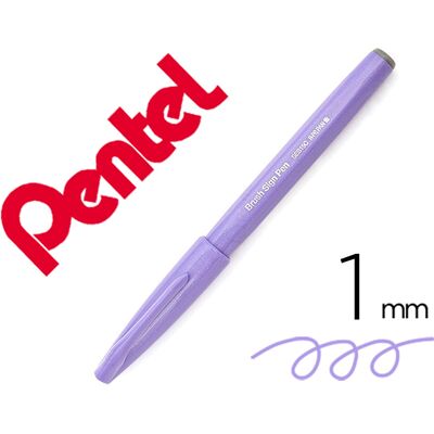 Rotulador / Pincel Táctil Para Caligrafía Azul Violeta - PENTEL Rotulador / Pincel Táctil Para Caligrafía Azul Violeta - PENTEL