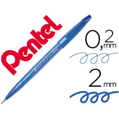 Rotulador / Pincel Táctil Para Caligrafía Color Azul - PENTEL Rotulador / Pincel Táctil Para Caligrafía Color Azul - PENTEL
