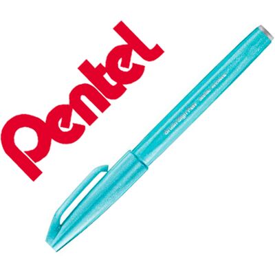 Rotulador / Pincel Táctil Para Caligrafía Color Pastel Azul Pálido - PENTEL Rotulador / Pincel Táctil Para Caligrafía Color Pastel Azul Pálido - PENTEL