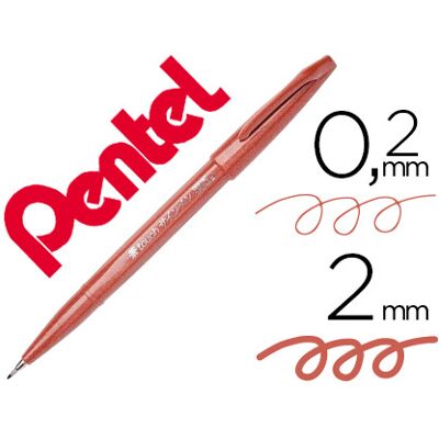Rotulador / Pincel Táctil Para Caligrafía Color Marrón - PENTEL Rotulador / Pincel Táctil Para Caligrafía Color Marrón - PENTEL