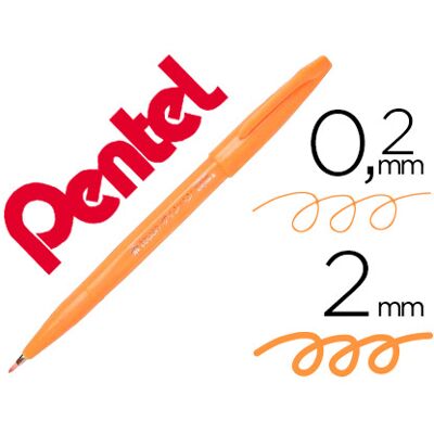 Rotulador / Pincel Táctil Para Caligrafía Color Naranja - PENTEL Rotulador / Pincel Táctil Para Caligrafía Color Naranja - PENTEL
