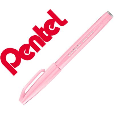 Rotulador / Pincel Táctil Para Caligrafía Color Rosa Pastel - PENTEL Rotulador / Pincel Táctil Para Caligrafía Color Rosa Pastel - PENTEL