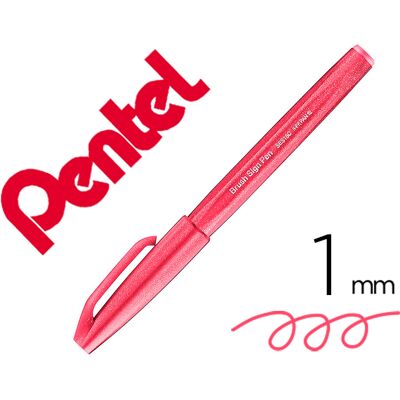 Rotulador / Pincel Táctil Para Caligrafía Vino Tinto - PENTEL Rotulador / Pincel Táctil Para Caligrafía Vino Tinto - PENTEL