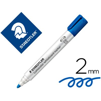Lumocolor 351 Rotulador Para Pizarra Blanca Punta Redonda 2 Mm Color Azul - STAEDTLER Lumocolor 351 Rotulador Para Pizarra Blanca Punta Redonda 2 Mm Color Azul - STAEDTLER