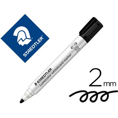 Lumocolor 351 Rotulador Para Pizarra Punta Redonda 2 Mm Color Negro - STAEDTLER Lumocolor 351 Rotulador Para Pizarra Punta Redonda 2 Mm Color Negro - STAEDTLER