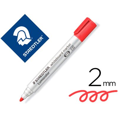 Lumocolor 351 Rotulador Para Pizarra Blanca Punta Redonda 2 Mm Color Rojo - STAEDTLER Lumocolor 351 Rotulador Para Pizarra Blanca Punta Redonda 2 Mm Color Rojo - STAEDTLER