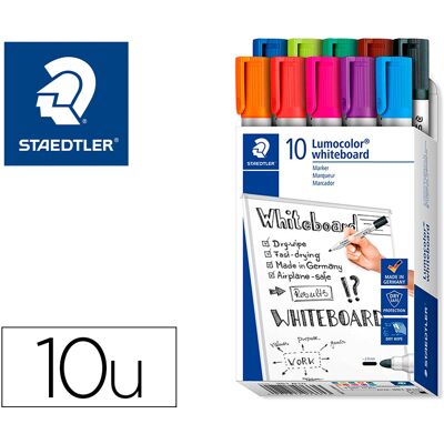 Lumocolor 351 Rotulador Pizarra Blanca Punta Redonda 2 Mm Caja 10 Unidades - STAEDTLER Lumocolor 351 Rotulador Pizarra Blanca Punta Redonda 2 Mm Caja 10 Unidades - STAEDTLER