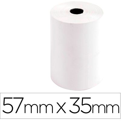 Rollo de papel térmico blanco Exacompta 18M - 57 x 37 x 12 mm - 44809E - Pack de 50 Rollo de papel térmico blanco Exacompta 18M - 57 x 37 x 12 mm - 44809E - Pack de 50